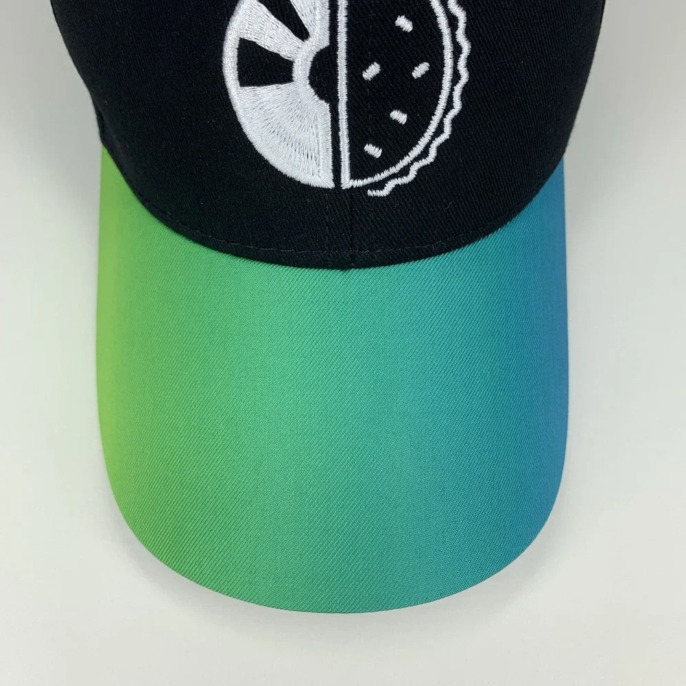 Holo Taco Hat Nail Polish Blue Green Black Adjustable Strap Baseball Cap